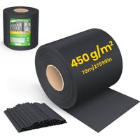 Vounot – Brise vue occultant PVC 450g/m² 19cm x 70m – Résistant aux UV et intempéries – Installation facile avec clips fournis