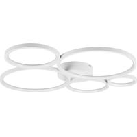 Plafoniera a LED design ad anello interruttore dimmer illuminazione soggiorno sala da pranzo corridoio lampada bianco opaco