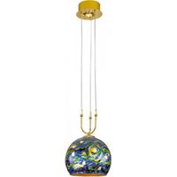 Kolarz LUNA Plafonnier suspendu à dôme en verre 2 lumières or 24 carats