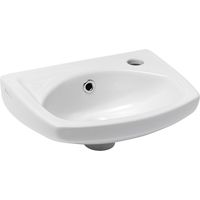 Siko Lavabo Siko con foro per rubinetto a destra, troppopieno, 35x28 cm, bianco (EUR913)