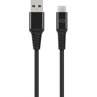 USB-A auf USB-C 3.0 Kabel Cotton Braided 2m Schwarz