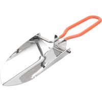Truelle de jardin pliante, petite bêche à main, bêche de jardinage, bêche de camping pratique, mini-bêche pour la randonnée et les travaux agricoles en extérieur-Orange