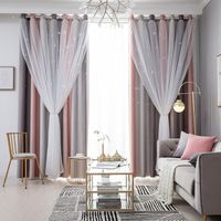 Décoration de chambre d'enfant, chambre de fille, rideaux roses, violets et verts pour chambre d'enfant, rideaux muraux pour chambre de fille