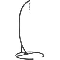 Soporte para Silla Colgante con Base Estable Marco de Silla de Metal Soporte para Silla Columpio Ø102x195 cm Negro