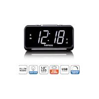 Radio reloj con regulador manual y luz nocturna