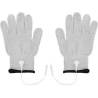 Gants de Massage Électrothérapie avec Électrodes et Fils Conducteurs pour Douleurs et Gonflements