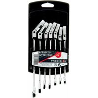 Präzisionsstahl-Set 7 Mischschlüssel mit Ratsche aus Stahl