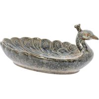 Centre de table Paon en céramique 33 cm