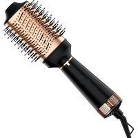Brosse Soufflante, Brosse Chauffante 4 en 1 pour Coiffeur, Chauffante Brosse Coiffante en céramique Tourmaline 1200 W pour Sécher, Lisser, Boucler et Donner du Volume, Noir