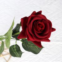 BRAVIX Lot de 5 Pcs Fleurs Artificielles Roses rouges Fleurs Fausses Longue Tige Roses Artificielles pour Décorations (43cm,Rouge)