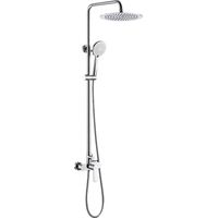 Columna Ducha Monomando Baikal Cromo, cartucho cerámico, material inoxidable AISI 304, grifería de baño moderna, ahorro de agua, instalación fácil