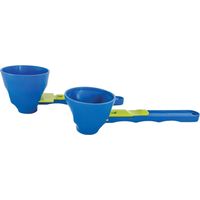Entonnoir Scoop Fitness 2 pièces Cuillère à entonnoir à poudre Cuillère avec base coulissante se convertit en entonnoir à mesurer 2 en 1