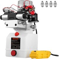 VEVOR Bomba Hidráulica 12V Cilindro Hidráulico 4.5L Bomba Hidráulica Remolque Tanque de Doble Acción Cilindro Hidráulico para Coche Bomba Hidráulica con Efecto Doble