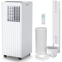 Climatiseur Mobile 9000 BTU - 2,64 kW, Climatiseur Portable 3-en-1 Refroidissement Ventilation Déshumidification