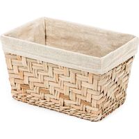 Panier de rangement naturel taille S - COMPACTOR - 28.5 x 18.5 x H.16.5 CM - Naturel et blanc