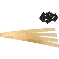 ALTOLATTES - Lot de 4 Lattes 78cm + 8 Embouts Noirs