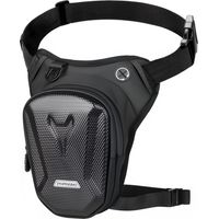 Sacoche de cuisse pour moto, sacoche de jambe pour homme et femme – avec sangles amovibles, sac banane étanche, pochette pour téléphone – voyage, randonnée, vélo, activités de plein air, noir