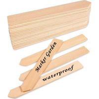 50Pcs Étiquettes de Plantes en Bois avec, Pointu Signe de la Plante Imperméable Écologiques Marqueurs de Jardin pour Semences Herbes Fleurs Légumes (15 x 2 cm)