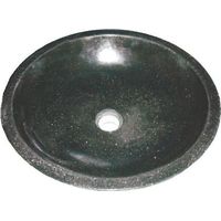 ONDEE ZEN - Vasque bol à poser HELOISE - Noire -44cm - Terrazzo - Sans trop plein