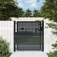 Vidaxl – Portail aluminium anthracite 100x100 cm – Acier résistant à la corrosion – Design verrouillable – Accès sécurisé pour jardin