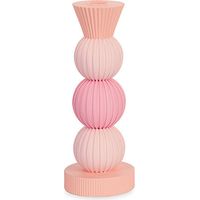Tono Su Tono Portacandela Sfere Rosa Pesca H 230 Mm