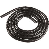 Gaine spirale électrique 12mm noir – Polyéthylène résistant – Température de fonctionnement -30°C à +40°C – Vendu au mètre – Errebi