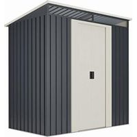 Casette da giardino in metallo 2,3m2 Wasabi Stark - 10 anni di garanzia - 121x195x196cm. Capanno da giardino