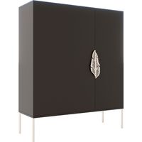 Cabinet Merlin 100 x 35 x 120 cm Bois - Noir et doré
