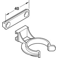 Clip per battiscopa bianco in plastica facile da installare