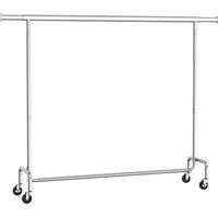 Songmics – Portant à vêtements avec roulettes – Tringle extensible 160-200 cm – Capacité de charge 110 kg – Métal chromé – Dimensions 45 x 162,9 cm