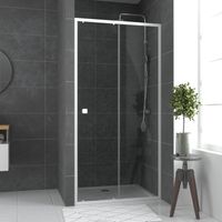 porte de douche coulissante blanc 100x185cm - extensible - whity slide 100