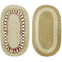 3PZ ZERBINO OVALE TRECCIA IN PAGLIA - cm.45x75 spessore mm.15