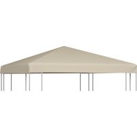 Vidaxl – Toile de toit de belvédère 3x3 m – Tissu polyester 310 g/m² – Résistante à l'eau – Coins renforcés pour durabilité