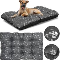 Hundebett PRESTIGE Kissen 100x70 cm wasserdicht silber Knochen