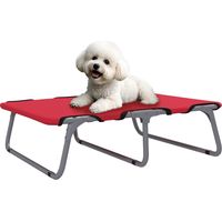 Brandina per Cani Piccoli Pieghevole per Interno ed Esterno, Metallo e Tessuto Oxford, 71x58x20 cm, Rosso