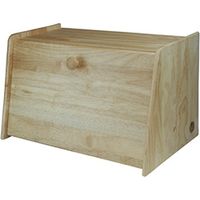 Rubber Wood Bread Bin Drop Front