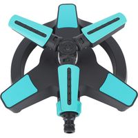Arroseur de jardin à 3 bras, rotation à 360 degrés, irrigation automatique, pulvérisation d'eau pour pelouse et plantes, grande surface de couverture