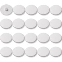 Cyclingcolors – Lot de 20 cache vis plastique blanc – Tête plate CHC FHC 15mm – 6 pans creux Allen SW4 – Pour meubles et boîtiers excentriques