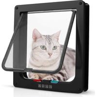 Chatière Chatière Chatière Moyenne Porte en Pvc Petite Chatière Chatière Chatière pour Portes en Bois Chat Accessoires pour Animaux de Compagnie Smart Chatière Chat Porte Porte Chien Chatière Noir,S