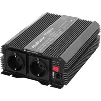 Onduleur Alcapower 1000W 24V-230V Soft Start Onde Sinusoïdale Modifiée Protections Électroniques 2 Prises Schuko Télécommande Poids 1881g