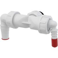 Alcadrain P156Z-G1 Doppelanschluss komplett G1" 8–23 mm Schlauchanschluss mit Klappen