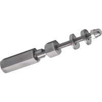 CROSO Schraubterminal mit Gelenk, für 4 mm Seil, Edelstahl geschliffen V4A