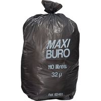Sacs poubelle 110 litres lien indépendant Maxiburo - Carton de 250