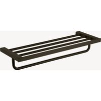 Portasalviette a muro con ripiano Nero - Sirius