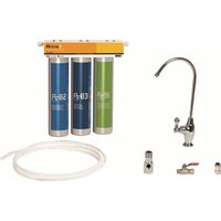 Purificateur d'eau sous évier – Filtration 3 cartouches – Élimine bactéries, chlore et pesticides – Installation facile sous évier – Ft Line