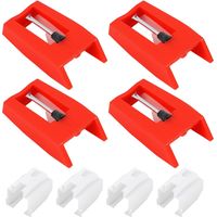 Lot de 4 aiguilles de tourne-disque diamant pour tourne-disque, accessoires de rechange, tourne-disque, phonographe