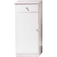 BASE SINGOLA CON CASSETTO BIANCA cm 34x34x80h