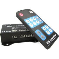 Centralina RGBW 4 Canali Controller RGB+W RGB Wireless Per Luci Striscia Bobina Led 12V 24V 16A RF104