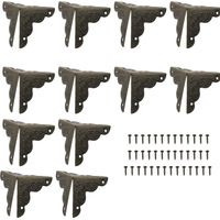 12pcs Protecteur d'angle de Boîte à Bijoux en Bois Couverture de Bord Bronze