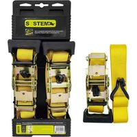 set 2 cinghie a criccetto 38 mm x 4 mt - system+